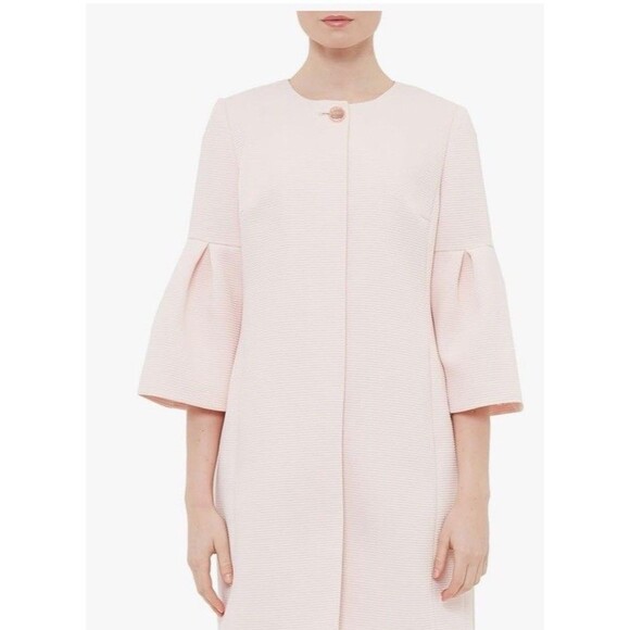 Ted Baker MACEA TEXTURED BELL SLEEVE COAT SIZE 2 (US 6) - Picture 1 of 15